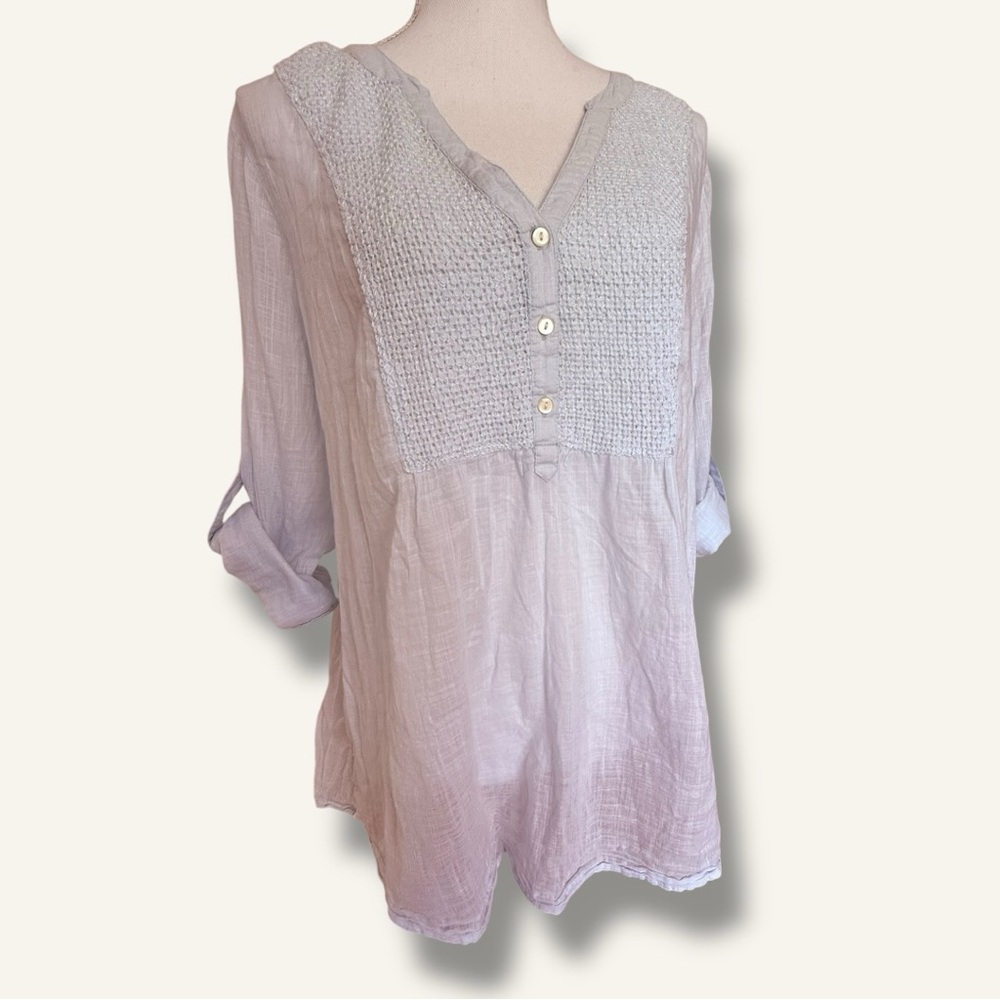 GAP Light Blue Boho Gauze Tunic